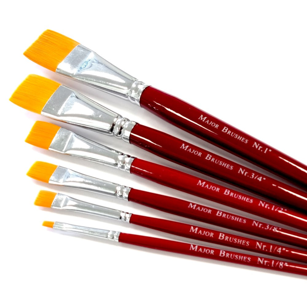 Orange Flat Synthetic Sable - 25mm 1inch