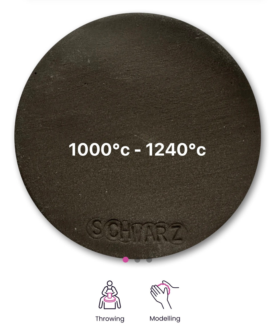 Schwarz Clay - 1000-1240c - 10kg