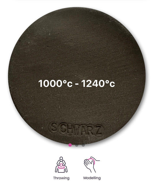 Schwarz Clay - 1000-1240c - 10kg