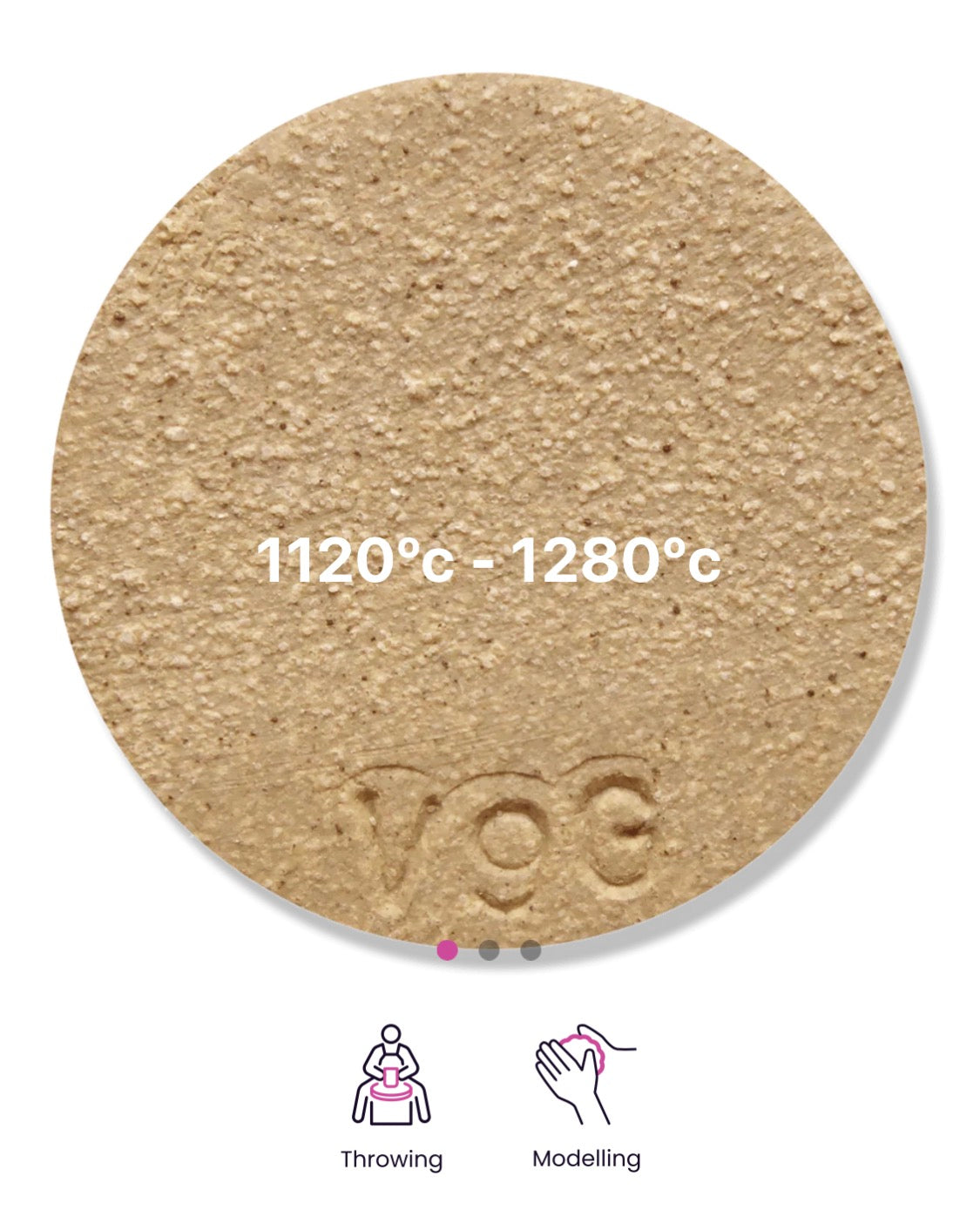 Buff Grogged Stoneware Clay V9G - 1120-1280c