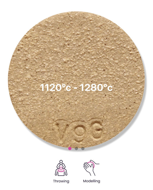 Buff Grogged Stoneware Clay V9G - 1120-1280c